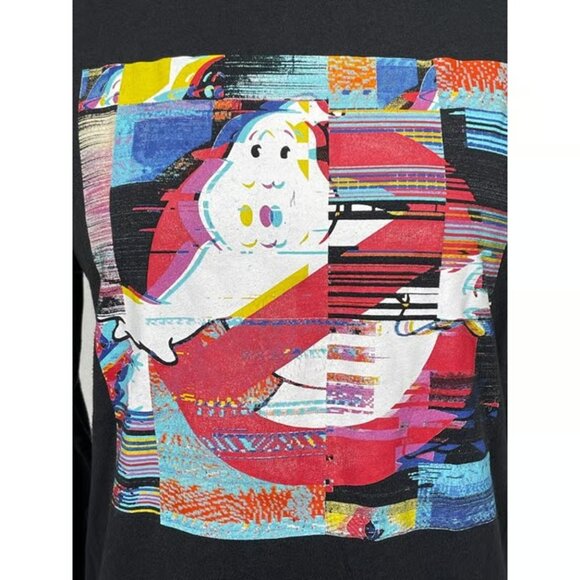Ghostbusters Black Long Sleeve Static Logo T-Shirt Women's SMALL - Picture 2 of 4